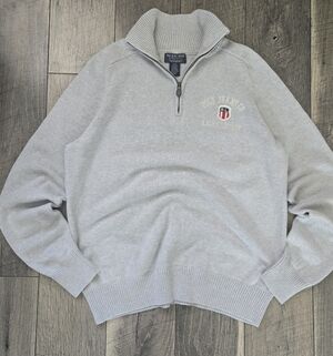 Polo by Ralph Lauren Gray Half-Zip Sweater for Men